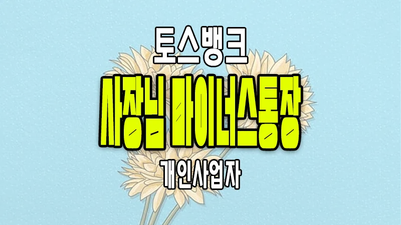 토스뱅크 사장님 마이너스통장 조건 금리