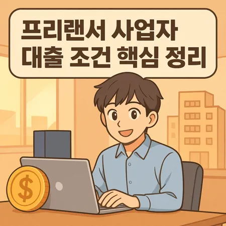 프리랜서 사업자 대출 조건과 방법 1 프리랜서 사업자 대출 조건과 방법
